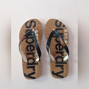 Superdry Cork Flip Flops Navy